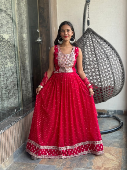 GRACEFUL PARTY WEAR GEORGETTE LEHNGA