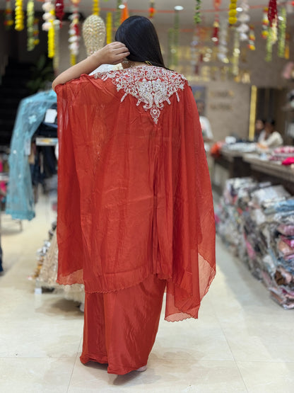 WEDING WERA SHORT TOP WITH SHRUG WITH ORIGNAL MIRROR WORK DHOTI SKIRT