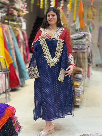 VIRAL 3 PC SET IN GEORGETTE WITH MIRROR WORK