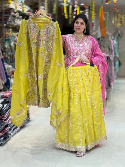 PURE SHIMER TISSUE TILLA AND SIPI WORK WITH PLAZZO