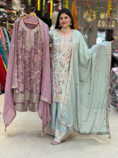 PURE CHINON SIPI WORK NECK WITH HEAVY JAFFA