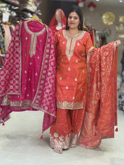 PREMIUM SILK NECK DESIGN SHIRT WITH FLOWER SIPI WORK WITH HEAVY JAFFA