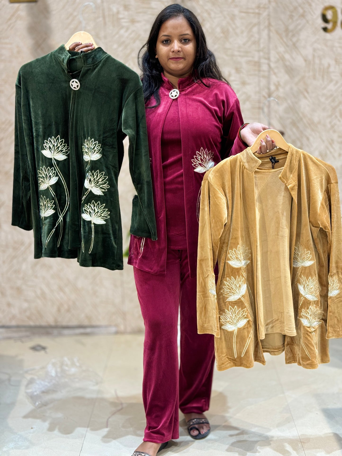 INDIPEHNAWA VIRAL COTRIZE VELVET CORD-SET