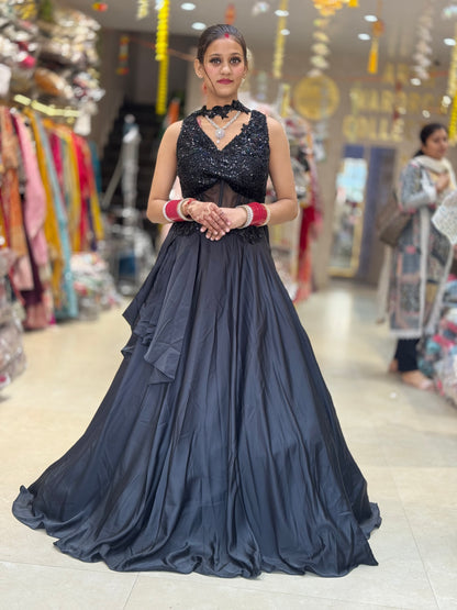 BLACKISH HANDWORK PREMIUM COCTAIL GOWN