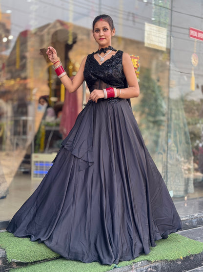 BLACKISH HANDWORK PREMIUM COCTAIL GOWN