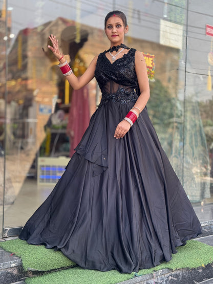 BLACKISH HANDWORK PREMIUM COCTAIL GOWN