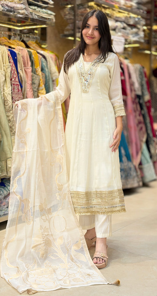 BEAUTIFUL DESIGN LASE WORK ANARKALI