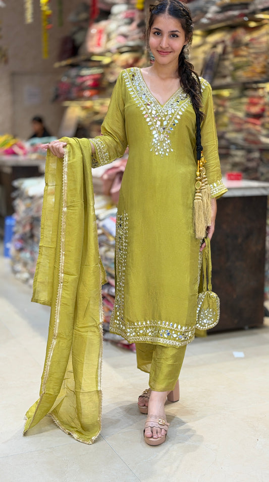 NEON PREMIUM MIRROR DESIGN POTLI DESIGN SUIT