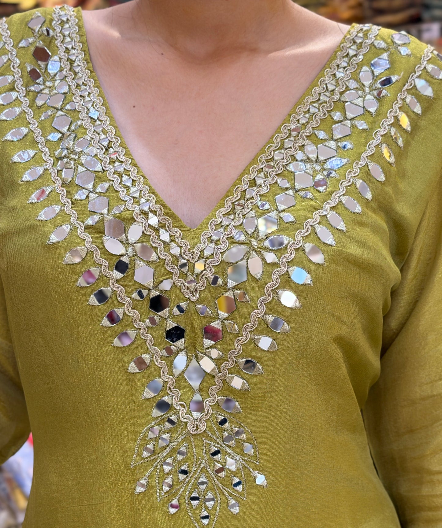 NEON PREMIUM MIRROR DESIGN POTLI DESIGN SUIT