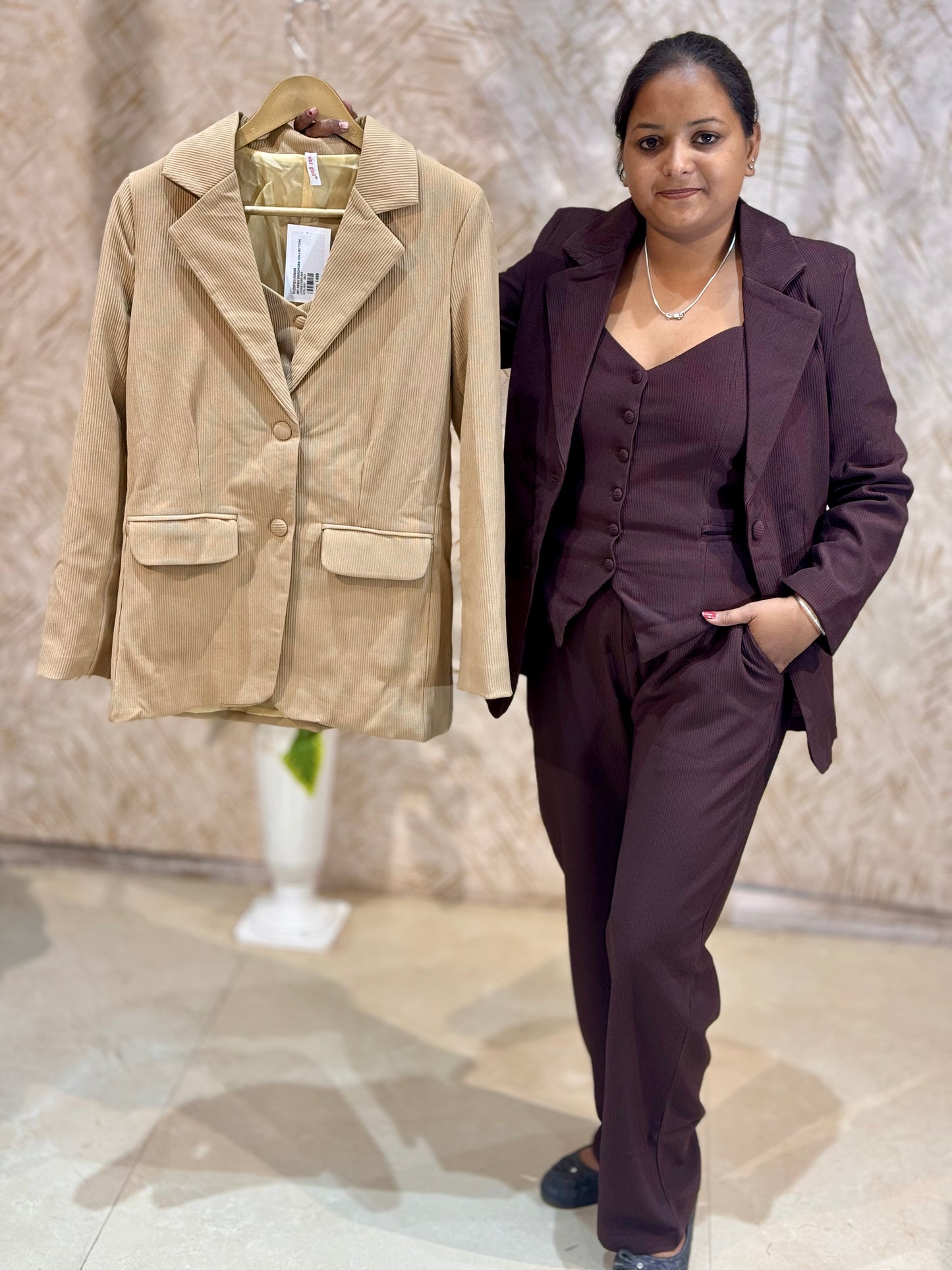 Women's 3-Piece Coat, Pant & Basket Set – Complete Your Winter Look