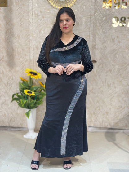 Soft Touch Velvet: Luxe One-Piece Dress for the Modern Woman