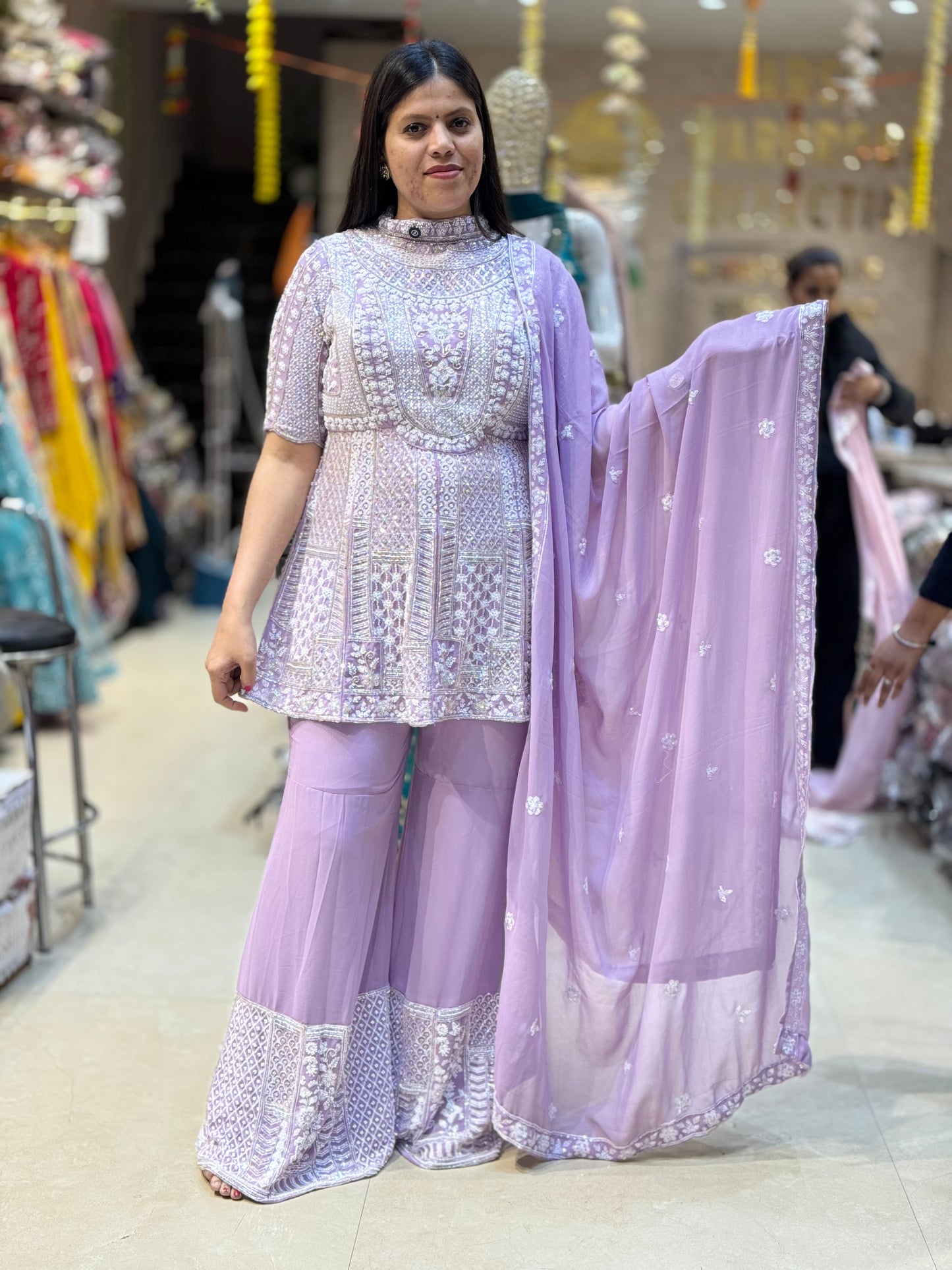 WEDING WEAR PEARL JAFFA SUIT