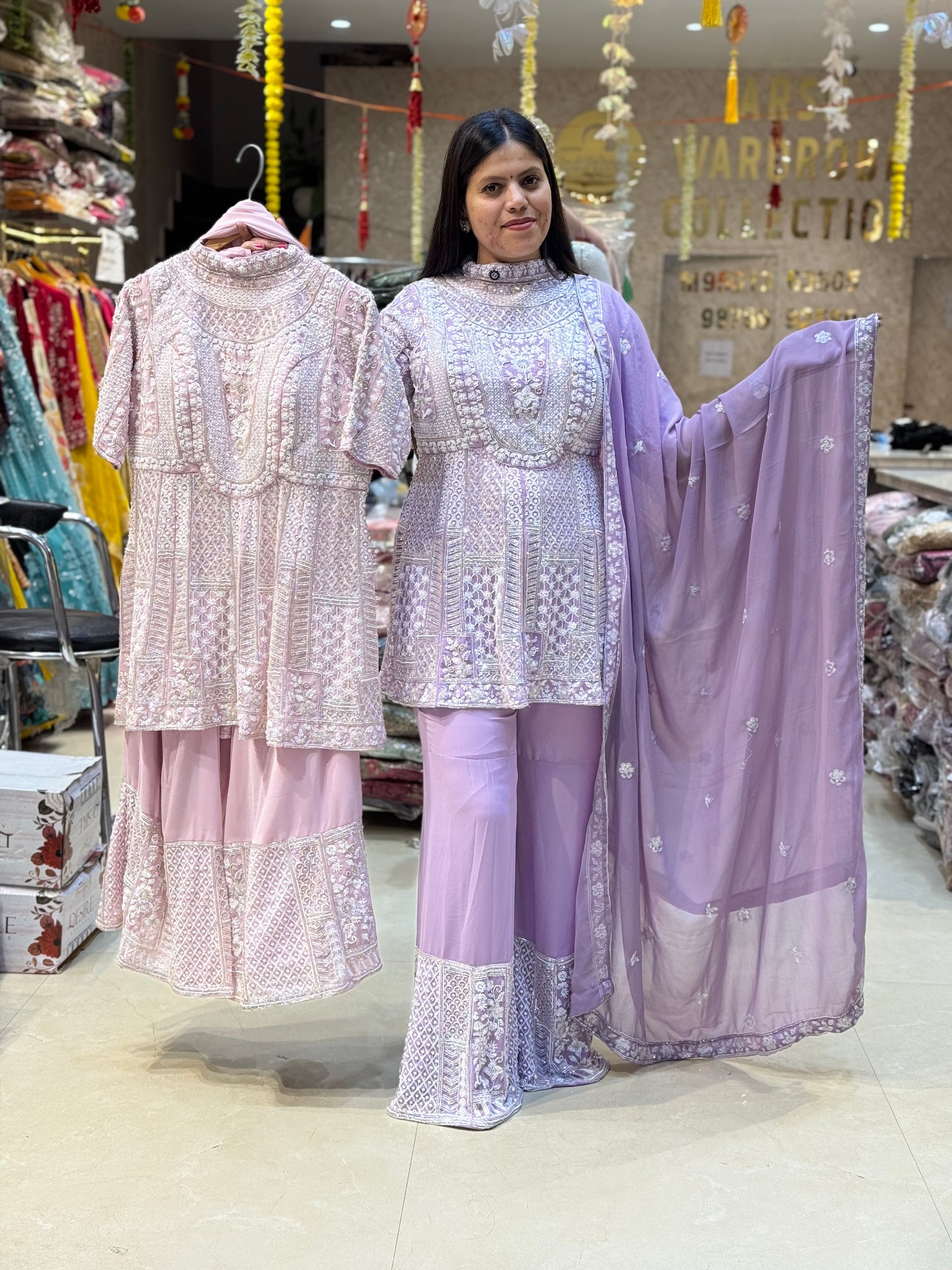 WEDING WEAR PEARL JAFFA SUIT