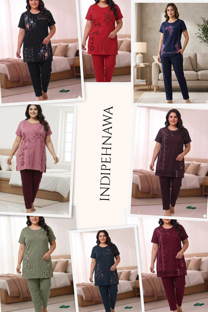 PACK OF 8 COTTON NIGHT SUITS FOR WOMEN