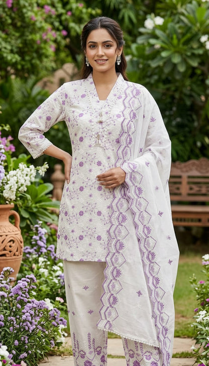 FARSHI SALWAR SHIFLI WITH THREAD WORK BEAUTIFUL SUIT FOR WOMEN
