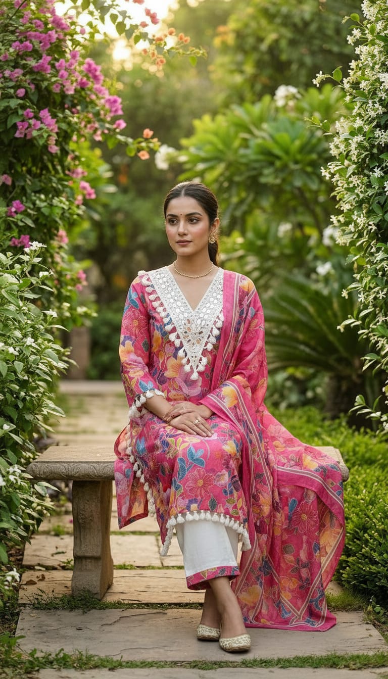 PURE COTTON PAKISTANI DESIGNER SUIT