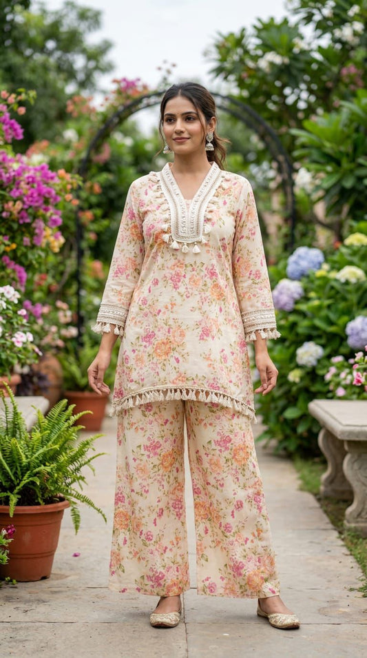 PURE COTTON LAKHNAVI DESIGN DESIGNER CORDSET