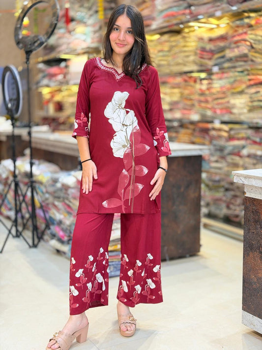 PURE COTTON FLORAL 2 PIECE CO ORD SET
