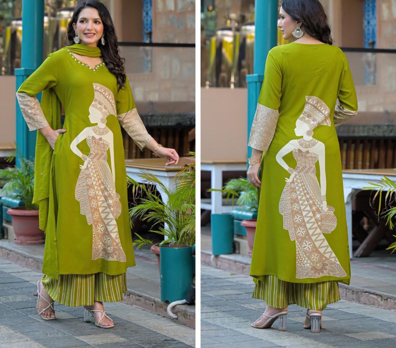 GREEN BEAUTIFUL GIRL SUIT