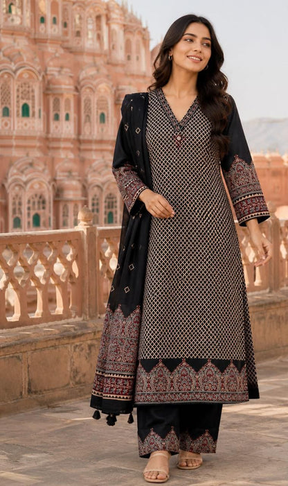 PURE COTTON BEAUTIFUL NECK DESIGN SUITS