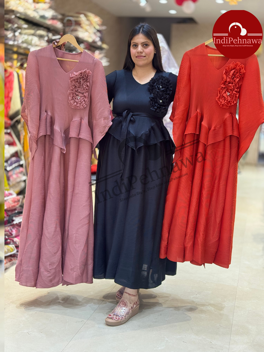 KOREAN FULL FLAIR HEAVY FLOWER NECK DESIGN