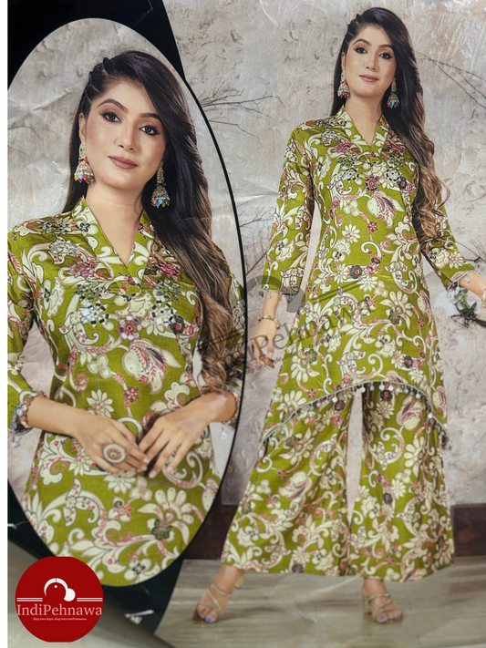 MULTI THREAD WORK PRINTED CORDSET IN JALANDHAR PUNJAB